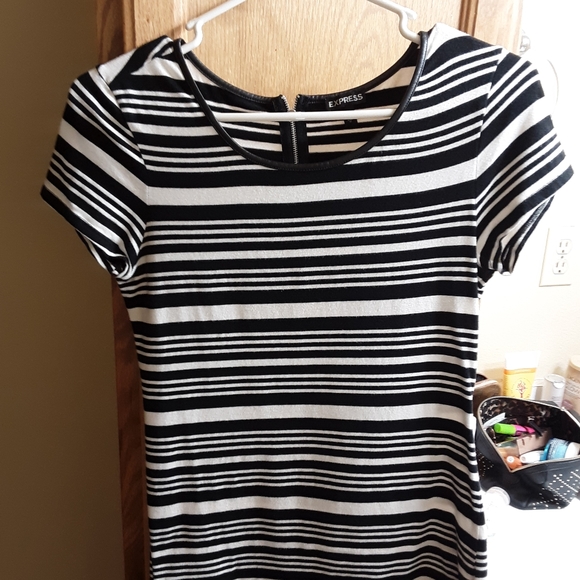 Express Tops - Express black and white striped shirt